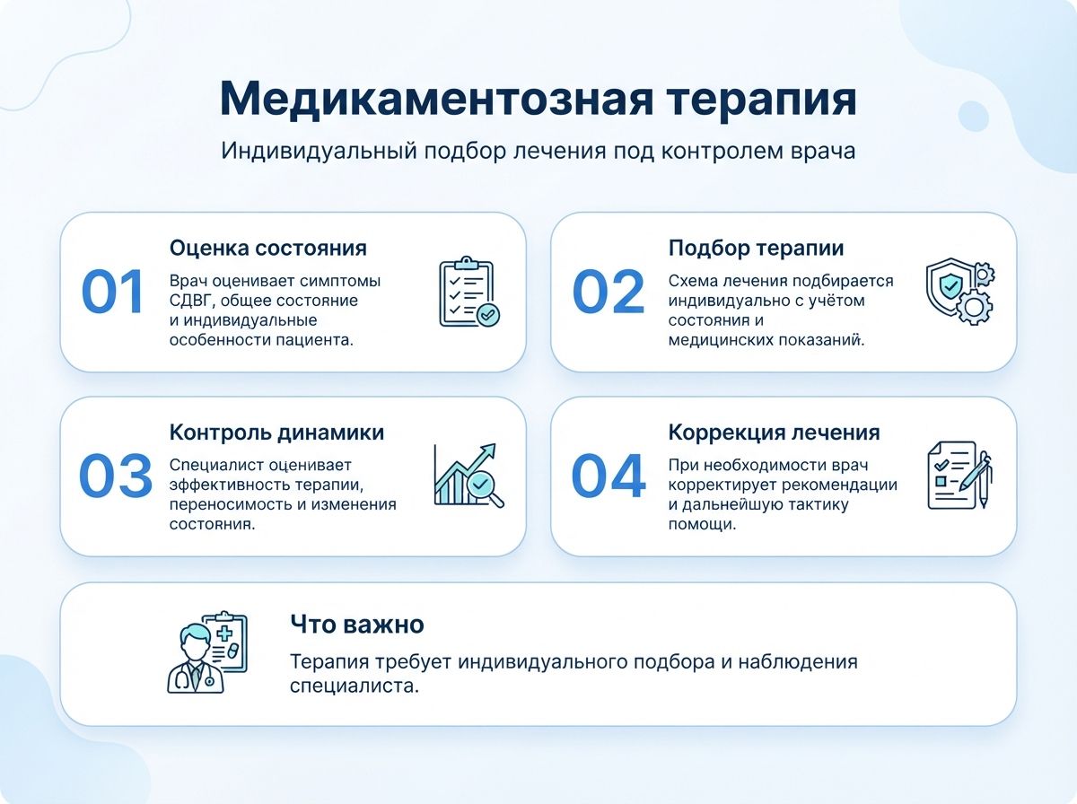 Лечение СДВГ в Балахне у детей и взрослыхинфографика
